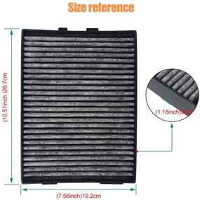 img 1 attached to 🔍 HIFROM Cabin Dust Air Filter Activated Charcoal Carbon Replacement for 5 Series E39 - Enhance Air Quality & Filter Efficiency (Pack of 2)