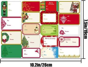 img 2 attached to 🎁 WESJOY Christmas Self Adhesive Gift Labels with Santa, Snowmen, Xmas Tree, and Deer Designs - 216 pcs for Decorative Holiday Presents