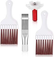 efficient 4-piece air conditioner condenser fin cleaning brush set for stainless steel coil maintenance and refrigerator cleaning - 3 styles available logo