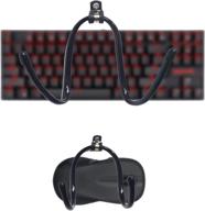 🔧 universal keyboard and mouse wall rack wall mount clip hanger - pack of 2 - wall display storage holder - prevents falling - no keyboard or mouse included logo