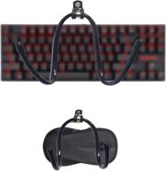 🔧 universal keyboard and mouse wall rack wall mount clip hanger - pack of 2 - wall display storage holder - prevents falling - no keyboard or mouse included логотип