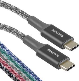 img 4 attached to 🔌 Philips 3 Ft. USB Type C Cable: Fast Charging, Durable Braided, Compatible with iPad Pro, MacBook Pro, Samsung Galaxy & Google Pixel - DLC5203GC/37