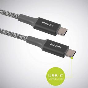 img 3 attached to 🔌 Philips 3 Ft. USB Type C Cable: Fast Charging, Durable Braided, Compatible with iPad Pro, MacBook Pro, Samsung Galaxy & Google Pixel - DLC5203GC/37