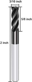 img 3 attached to 🛠️ AUTOTOOLHOME 3/16" Carbide Square End Mill for Micro Grain Alloy Steel Milling Cutter, Ideal for Hardened Steels, 4 Flutes, HRC50 (1, 3/16 in)