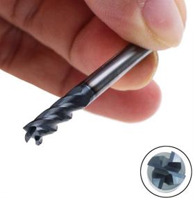 img 2 attached to 🛠️ AUTOTOOLHOME 3/16" Carbide Square End Mill for Micro Grain Alloy Steel Milling Cutter, Ideal for Hardened Steels, 4 Flutes, HRC50 (1, 3/16 in)