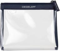 🧳 degeler tsa approved clear travel toiletry bag for carry on luggage - blue logo