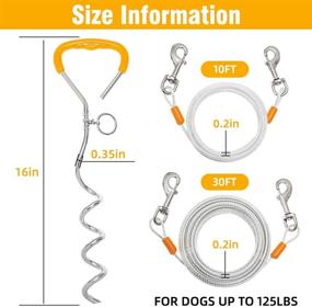 img 3 attached to EXPAWLORER Dog Tie Cable Stake