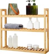 🏺 hynawin bamboo shelves: versatile 3-tier adjustable wall mount rack for bathroom and kitchen storage logo