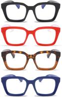 mmoww reading glasses oversized blocking logo