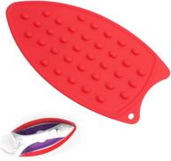 🔥 термоусадочная подставка для утюга tangser silicone iron rest pad: термостойкий коврик для гладильной доски - многофункциональный, красный логотип