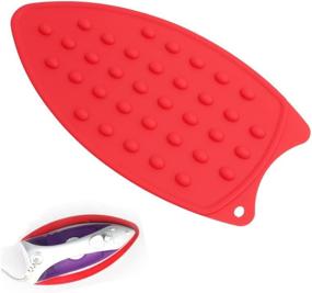 img 4 attached to 🔥 Термоусадочная подставка для утюга Tangser Silicone Iron Rest Pad: термостойкий коврик для гладильной доски - многофункциональный, красный