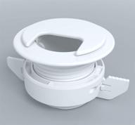 🔒 efficient cable management: twist lock grommet in white for tidier and neater spaces logo