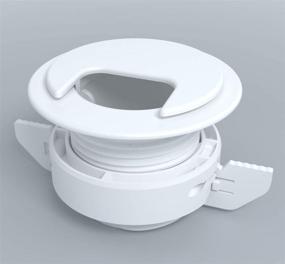 img 4 attached to 🔒 Efficient Cable Management: Twist Lock Grommet in White for Tidier and Neater Spaces