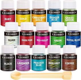 img 4 attached to 🌈 Holographic Fine Glitter: 15 Colors Extra Fine Resin Glitter Powder for Crafters, Slime, Jewelry, and Cosmetics - Includes 10 PCS Stir Spoons