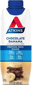 img 2 attached to 🍌 Atkins Chocolate Banana Protein Shake | B Vitamin Enriched and High-Quality Protein | Real Fruit Infused | Keto-Friendly and Gluten-Free | 11 Fl Oz (Pack of 12)