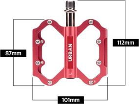 img 3 attached to 🚲 Enhance Your Cycling Experience with Urban Cycling Apparel's Lightweight Flat Platform MTB Pedals: 16 Non-Slip Hex Pins for Superior Grip