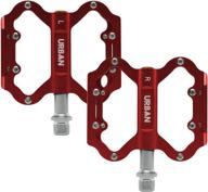 🚲 enhance your cycling experience with urban cycling apparel's lightweight flat platform mtb pedals: 16 non-slip hex pins for superior grip logo