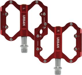 img 4 attached to 🚲 Enhance Your Cycling Experience with Urban Cycling Apparel's Lightweight Flat Platform MTB Pedals: 16 Non-Slip Hex Pins for Superior Grip