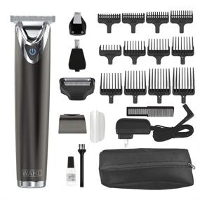 img 4 attached to Wahl Stainless Steel Lithium Ion 2.0+ Slate Beard 🧔 Trimmer for Men - All-in-One Men's Grooming Kit - Model 9864