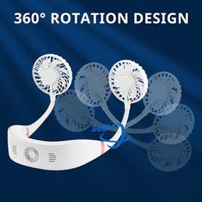 img 2 attached to Neck Fan Rotation Rechargeable Traveling