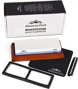 img 3 attached to 🔪 Top-notch Whetstone Knife Sharpening Kit: 1000/6000 Grit Sharpening Stone Set with Honing Stone, Bamboo Base for Extra Stability, Angle Guide, MicroFiber Polishing Cloth, and a Comprehensive eBook on Knife Sharpening