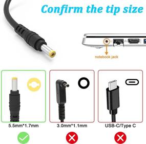 img 3 attached to 💻 65W Laptop Charger Adapter for Acer Aspire E15 E1-532-2635 E1-571 E1-531 E3 E5 E5-511 E5-571 E5-573 E5-573G E5-575 E5-576G E5-575G E5-521 E5-522 ES1 ES1-531 ES1-511, ChromeBook C7 C710 AC710 - High-performance Power Supply