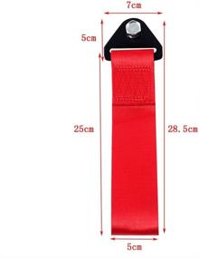 img 3 attached to Pursuestar Red Nylon Racing Sports High Strength Tow Strap Drift Rally Emergency Tool For Front Or Rear Bumper Towing Hooks