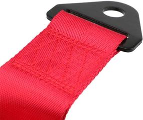 img 1 attached to Pursuestar Red Nylon Racing Sports High Strength Tow Strap Drift Rally Emergency Tool For Front Or Rear Bumper Towing Hooks