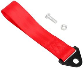 img 2 attached to Pursuestar Red Nylon Racing Sports High Strength Tow Strap Drift Rally Emergency Tool For Front Or Rear Bumper Towing Hooks