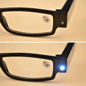 img 1 attached to 💡 Danse Jupe Nighttime Reader Glasses with Dual LED Lights - Improve your Nighttime Reading Experience with Multi Strength and Compact Design