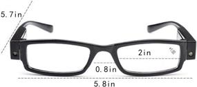 img 2 attached to 💡 Danse Jupe Nighttime Reader Glasses with Dual LED Lights - Improve your Nighttime Reading Experience with Multi Strength and Compact Design