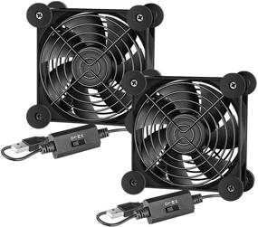 img 4 attached to 🌬️ Simple Deluxe 2-Pack 80mm Quiet USB Fan with Multi-Speed Controller for Enhanced Cooling Performance - Ideal for Receiver, Router, DVR, Playstation, Xbox, Computer Cabinet Cooling