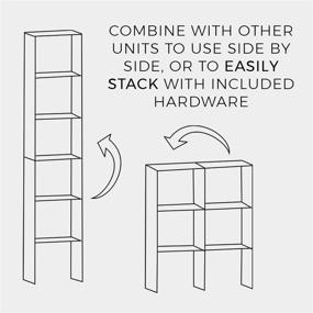 img 1 attached to 📦 Compact ClosetMaid Organizer: Stackable 31-inch Vertical Organizer in Sleek White Design