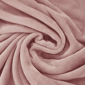 img 1 attached to 🎀 Exclusivo Mezcla Luxury Flannel Velvet Plush Throw Blanket - Pink (50" x 60") - Cozy and Stylish!