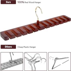 img 1 attached to Mastom Wooden Hanger Organizer Storing