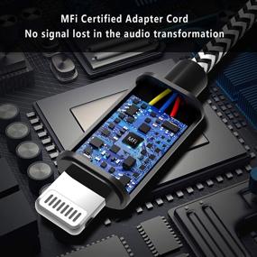 img 1 attached to 🔌 6.6фт Кабель-адаптер Apple MFi Certified для наушников: Переходник Lightning на разъем 3.5 мм, совместимый с iPhone 13 Pro, XR, XS и другими