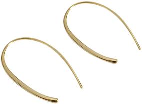 img 4 attached to 👂 S925 Sterling Silver Minimalist Threader Earrings for Women - Stylish Hypoallergenic U Shape Dangle Hoops - Lightweight and Personalized Jewelry Gifts