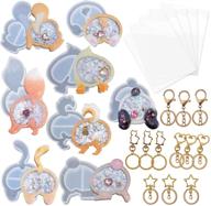 🦁 animal butt resin shaker molds set - keychain charms & pendants, 25-count jewelry making supplies, silicone trays, seal films, key chains logo