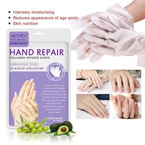 img 3 attached to 5 Pairs Moisturizing Gloves for Hands, Hand Peel Mask, Exfoliating Hand 🧤 Mask, Hand Skin Repair Renewal Mask, Skin Nutrition Hand Mask with Lavender Scent