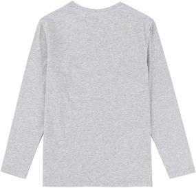 img 3 attached to 👚 Cotton Crewneck Girls' Clothing: KOWDRAGON Sleeve T Shirts in Tops, Tees & Blouses