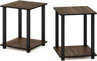 🪑 furinno simplistic end table in columbia walnut/black - optimize your search логотип