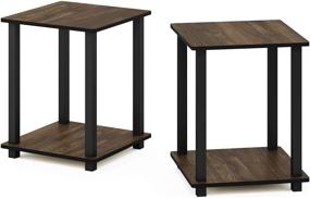 img 4 attached to 🪑 FURINNO Simplistic End Table in Columbia Walnut/Black - Optimize Your Search