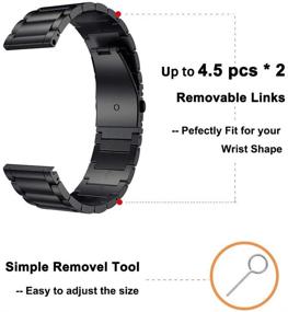 img 2 attached to 📲 Премиумный металлический ремешок Yeejok Vivoactive 3: Venu SQ, Galaxy Watch 3 41 - прочный нержавеющий стальной ремешок для часов, подходящий для мужчин и женщин - совместим с Garmin, Samsung, Huawei - черный.