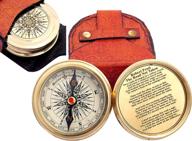 sara nautical antiqued brass poem compass: a review of its performance and leather case features логотип