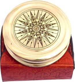 img 3 attached to Sara Nautical Antiqued Brass Poem Compass: A Review of its Performance and Leather Case Features