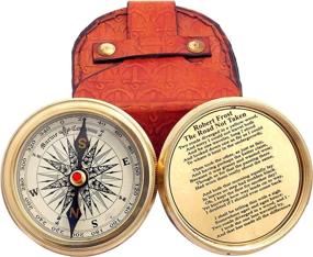 img 1 attached to Sara Nautical Antiqued Brass Poem Compass: A Review of its Performance and Leather Case Features