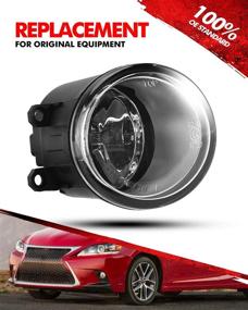 img 3 attached to 🔦 Torchbeam Fog Lights: Replacement Assembly for 2011-13 CT200h, 2011-14 IS250/350, 2010-13 RX350 with H11 12V 55W Halogen Bulbs & Clear Lens