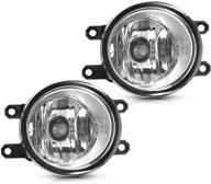 🔦 torchbeam fog lights: replacement assembly for 2011-13 ct200h, 2011-14 is250/350, 2010-13 rx350 with h11 12v 55w halogen bulbs & clear lens logo