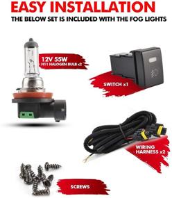 img 1 attached to 🔦 Torchbeam Fog Lights: Replacement Assembly for 2011-13 CT200h, 2011-14 IS250/350, 2010-13 RX350 with H11 12V 55W Halogen Bulbs & Clear Lens