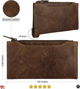 img 1 attached to 🔒 RFID Blocking Genuine Leather Wallet - Essential Men's Accessory for Enhanced Security